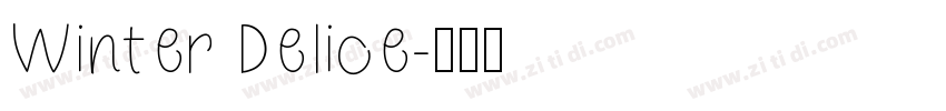 Winter Delice字体转换